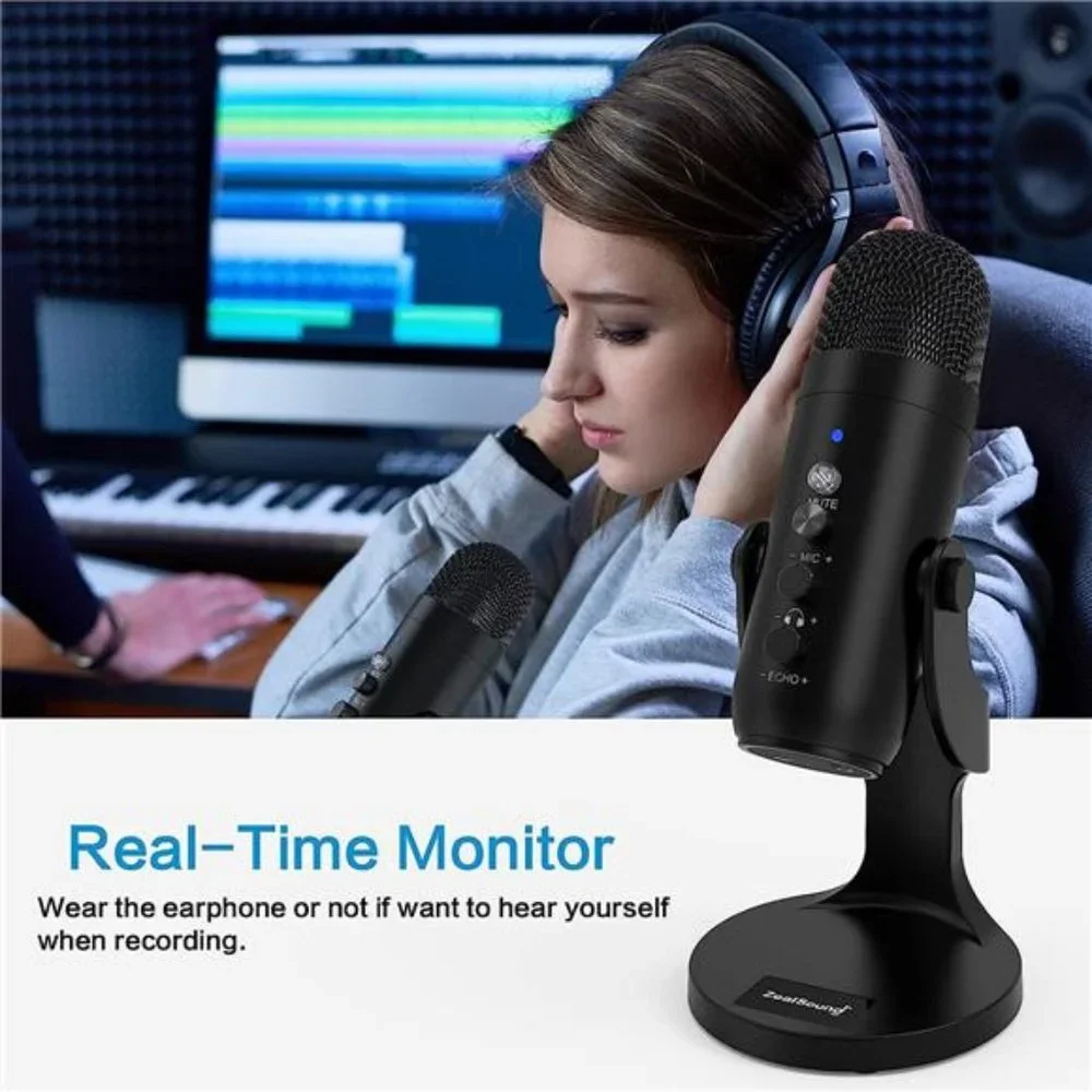 USB Microphone,Condenser Computer PC Mic,Plug&Play Gaming Microphones for PS 4&5